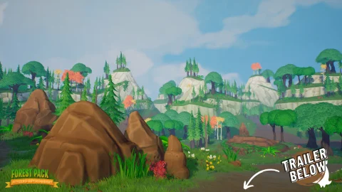 风格化森林包 - FOREST Stylized Forest Pack - Forest Assets, Forest foliage, Forest Landscape