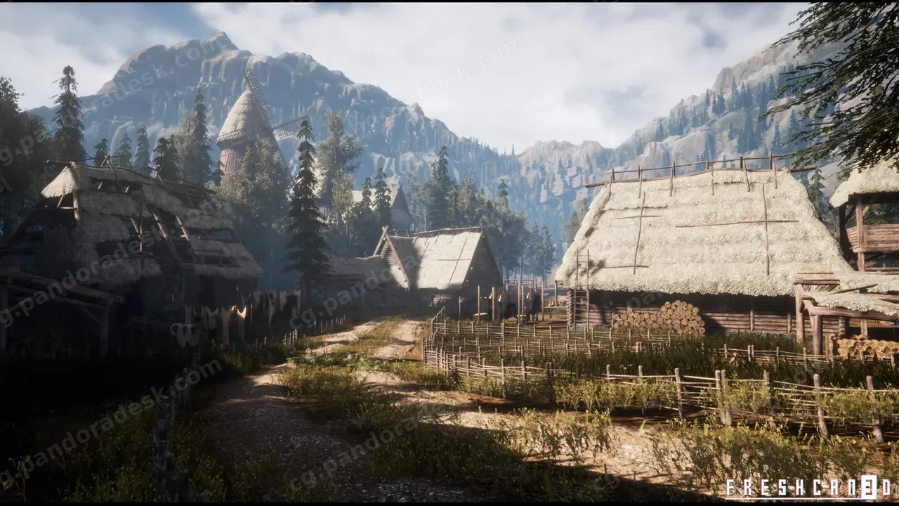 中世纪村庄 - Medieval Village Megapack with Interiors