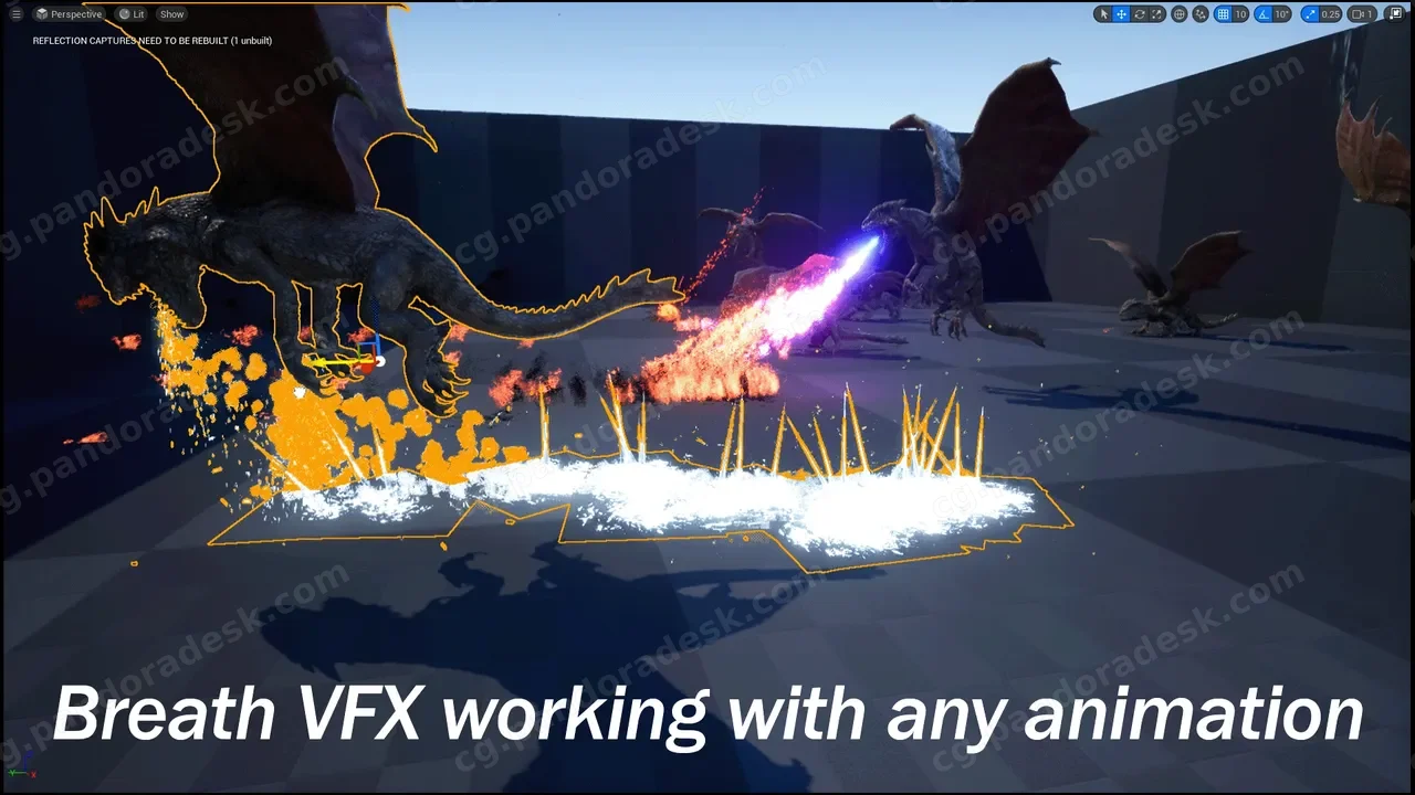 龙视觉特效:火焰与冰 Dragon VFX Fire Ice