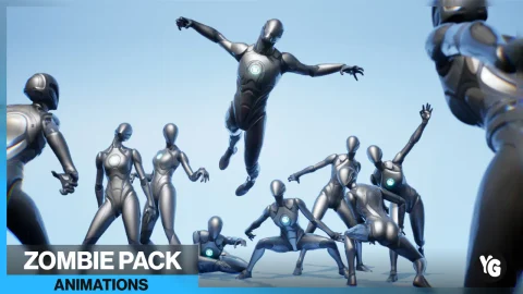 105个僵尸动画动作捕捉 + 281个额外僵尸音频 - 105 Zombie Animations Mocap + 281 Bonus Zombie Audio