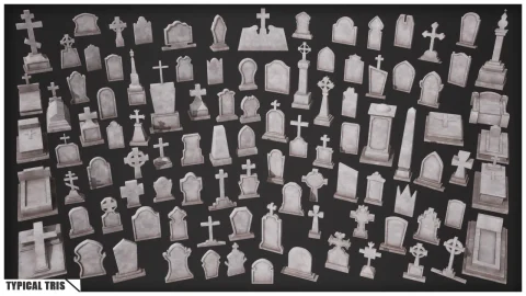 风格化墓碑包 Stylized Gravestones Pack