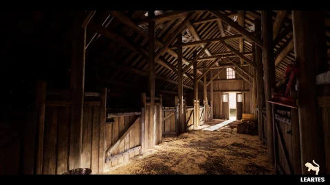 中世纪西方马厩马棚 场景 - Stable Environment ( Stable Medieval Medieval Horse Horse 3D Art Wood Wood )