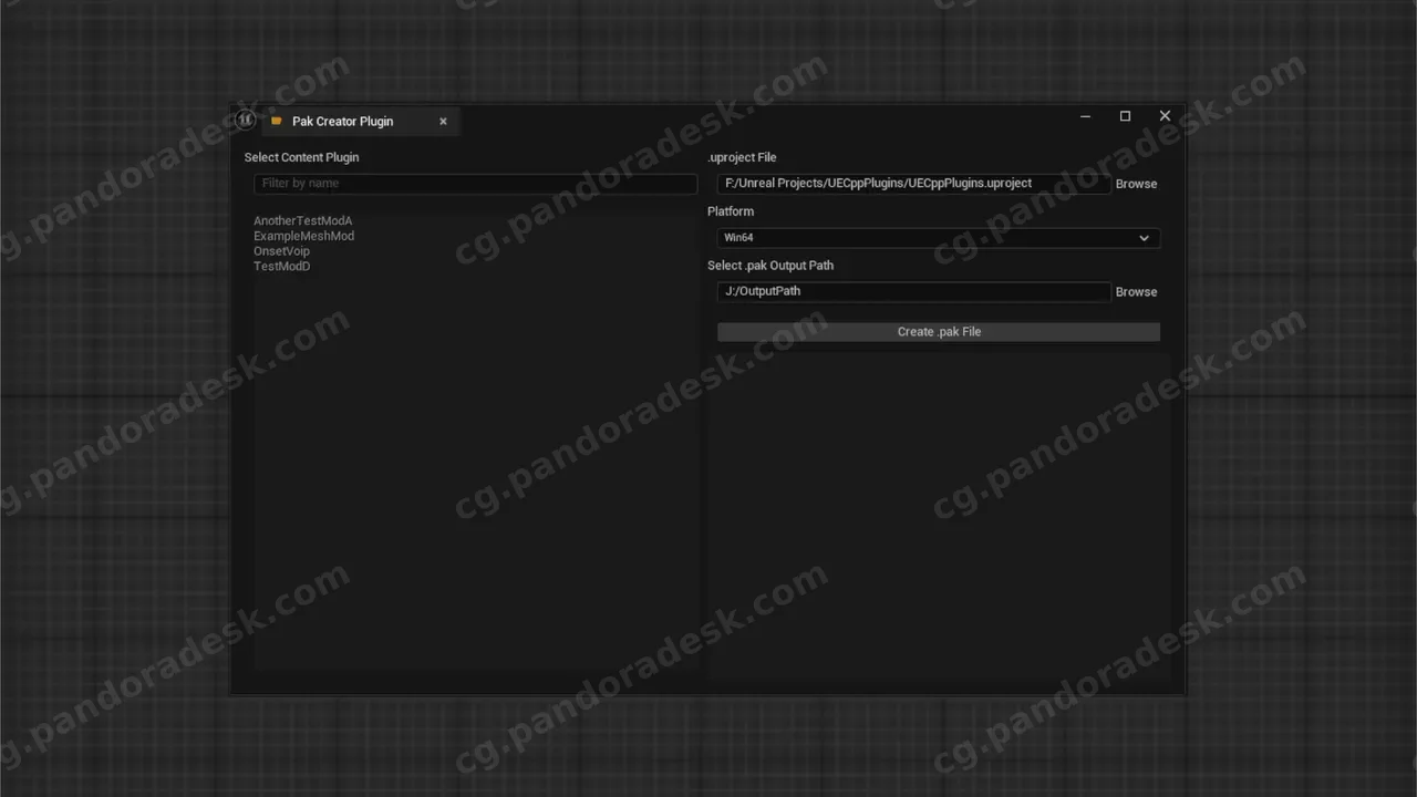 Pak创建插件 - Pak Creator Plugin