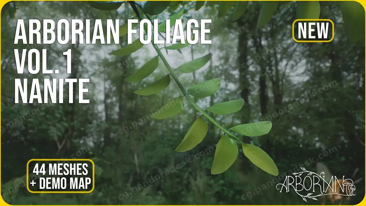 Nanite森林植被 - ArborianStudio Foliage Vol.1 | Nanite Forest