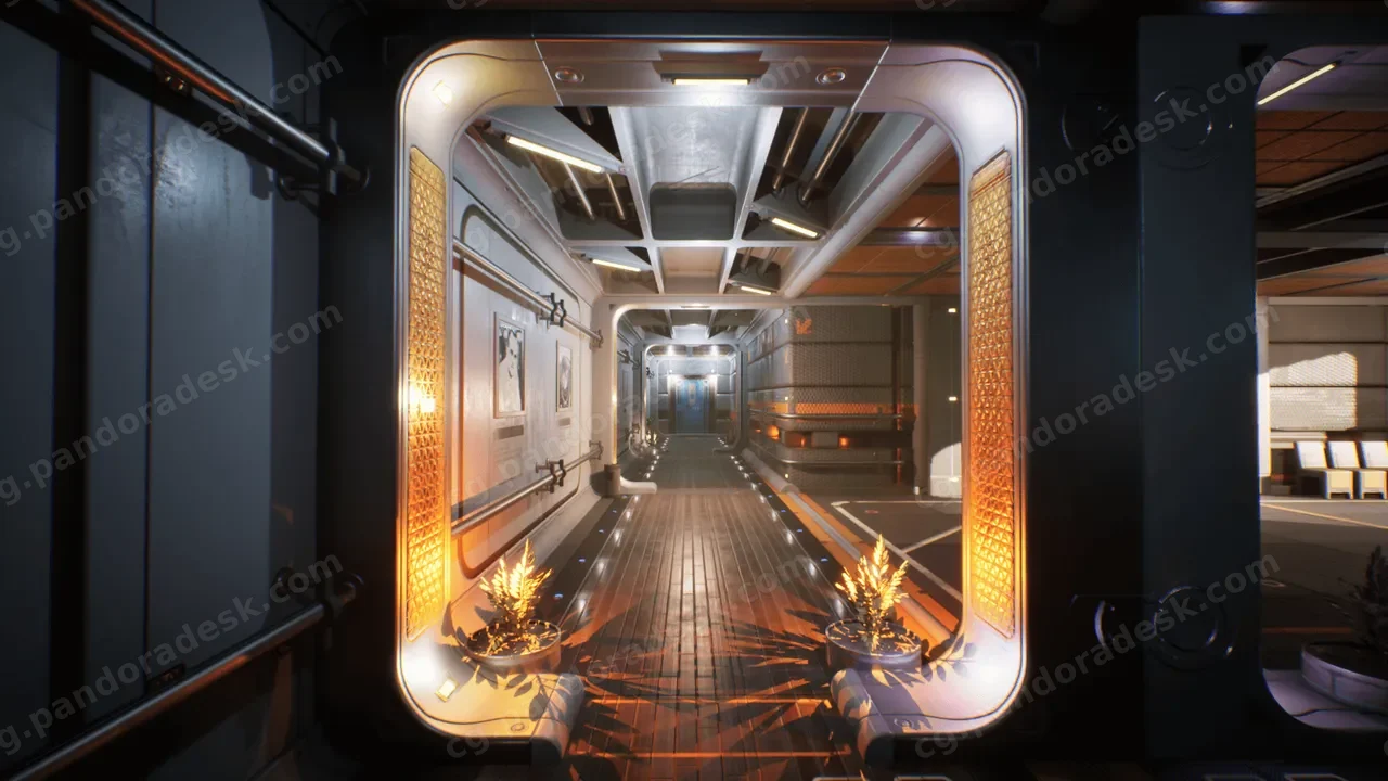 未来室内科幻场景-Sci-fi Rooms and Corridors Interior Kit
