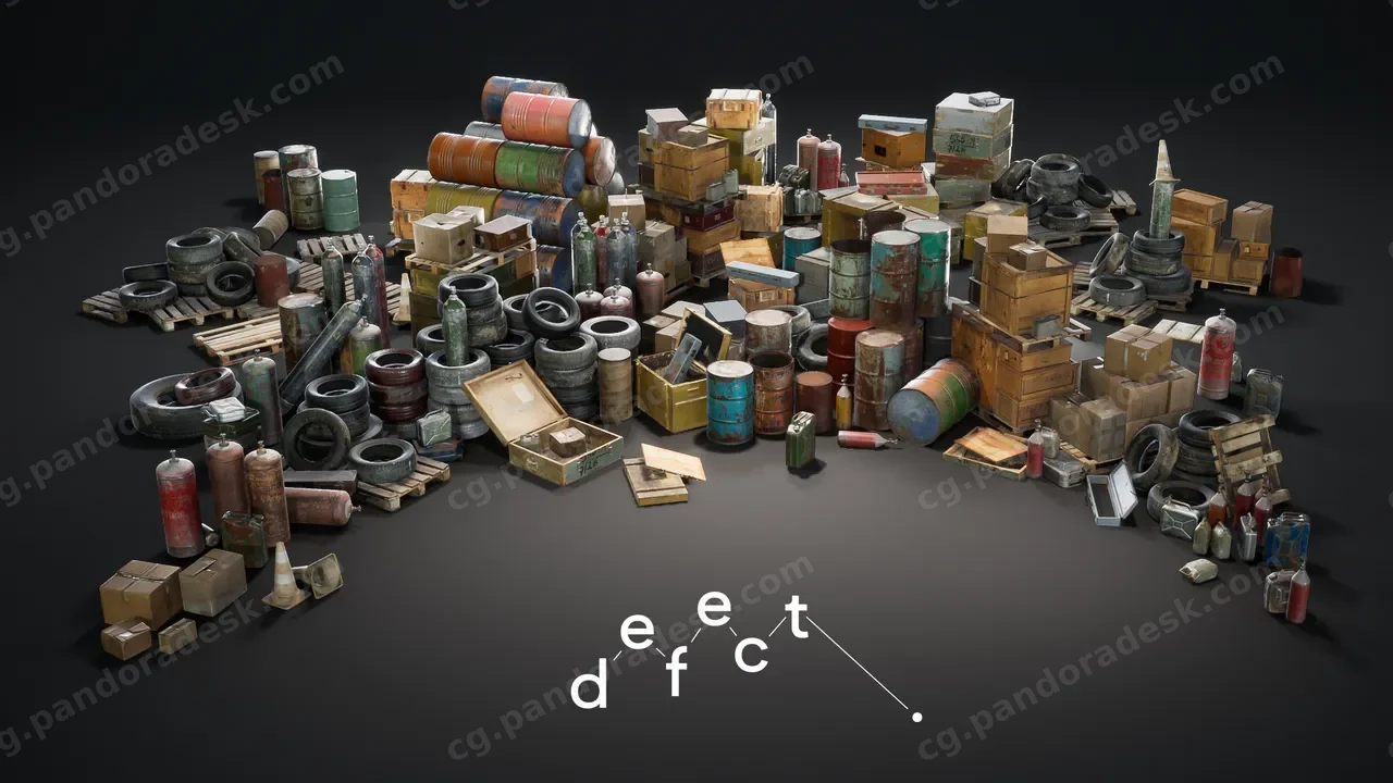 工作坊工具与道具桶盒套装 第一卷 Workshop Tools And Props Barrels Boxes Bundle vol.1