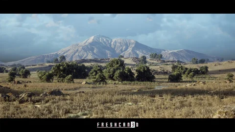 草原生态环境场景 Steppe Environment 4x4km Landscape