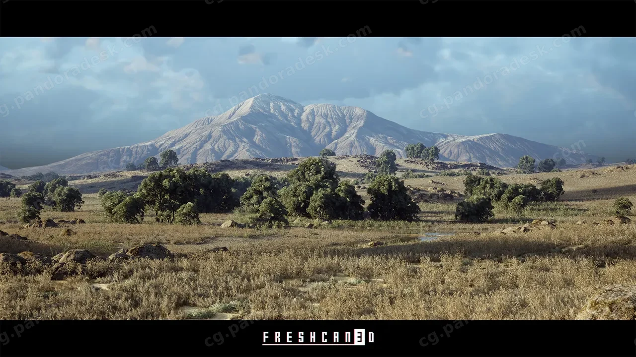 草原生态环境场景 Steppe Environment 4x4km Landscape
