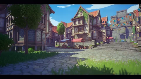 中世纪村庄-Stylized Medieval Village