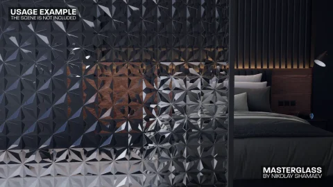 逼真的凹槽、罗纹和磨砂玻璃 - MasterGlass: Realistic fluted, ribbed, and frosted glass