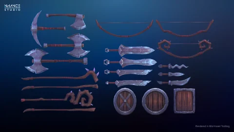 风格化新手武器包 - Stylized Newbie Weapons Pack