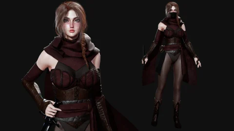 刺客女孩模块化 Assassin Girl Modular