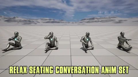 闲谈动画 - Relax Seating Conversation Anim Set