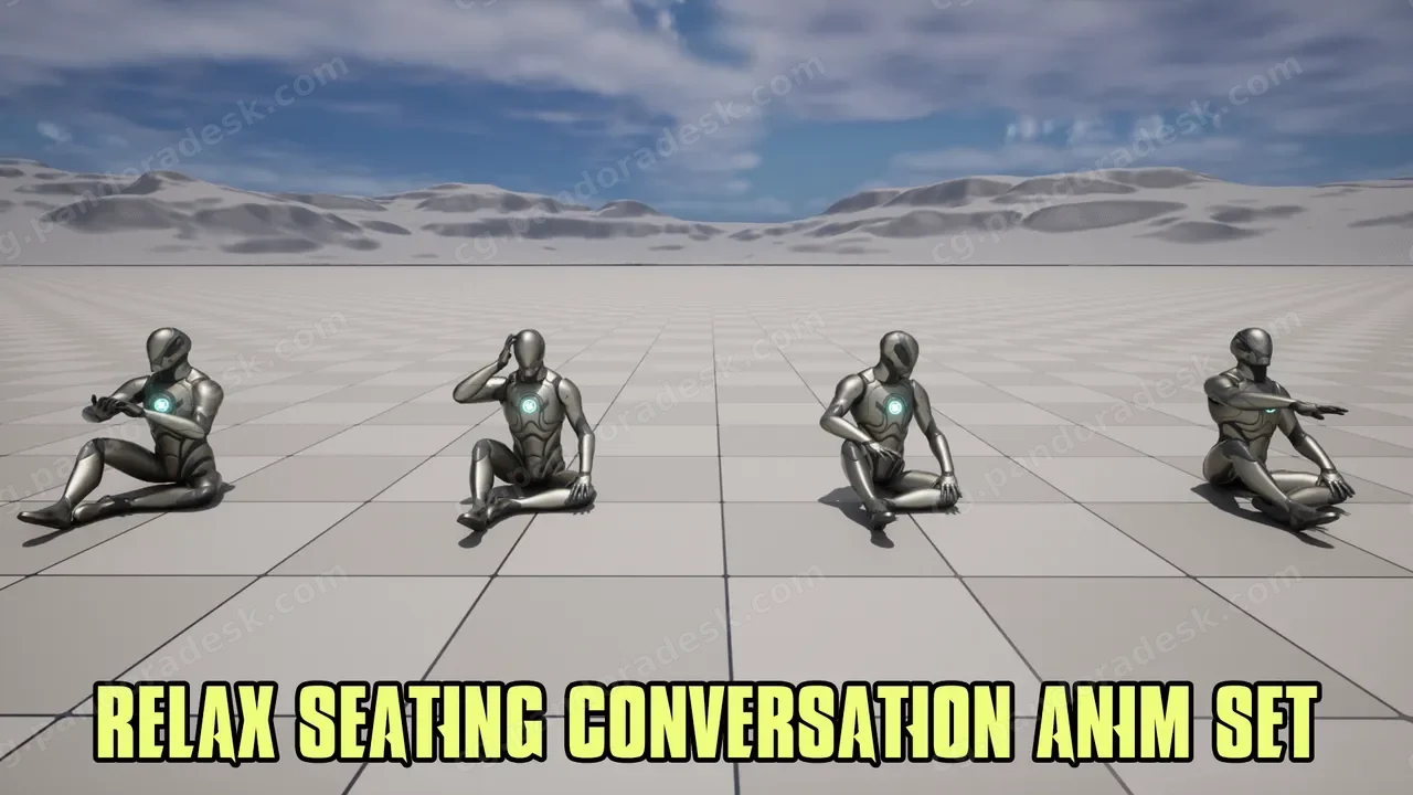 闲谈动画 - Relax Seating Conversation Anim Set