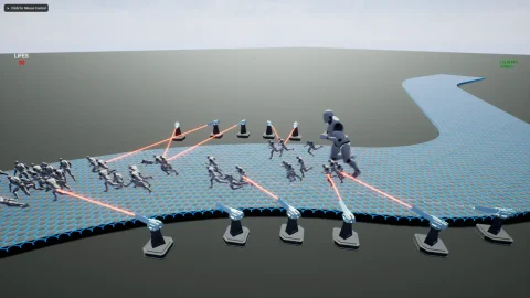 人工智能单一常规无限制塔防类游戏蓝图 AI Wave System