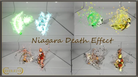 角色死亡消散特效1-Niagara Death Effects Vol.1