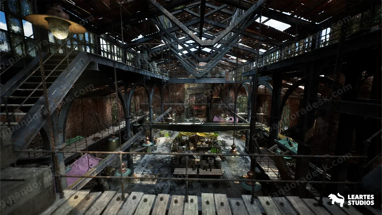 废弃厂房内的维多利亚市场 - Victorian Market in Abandoned Factory Building