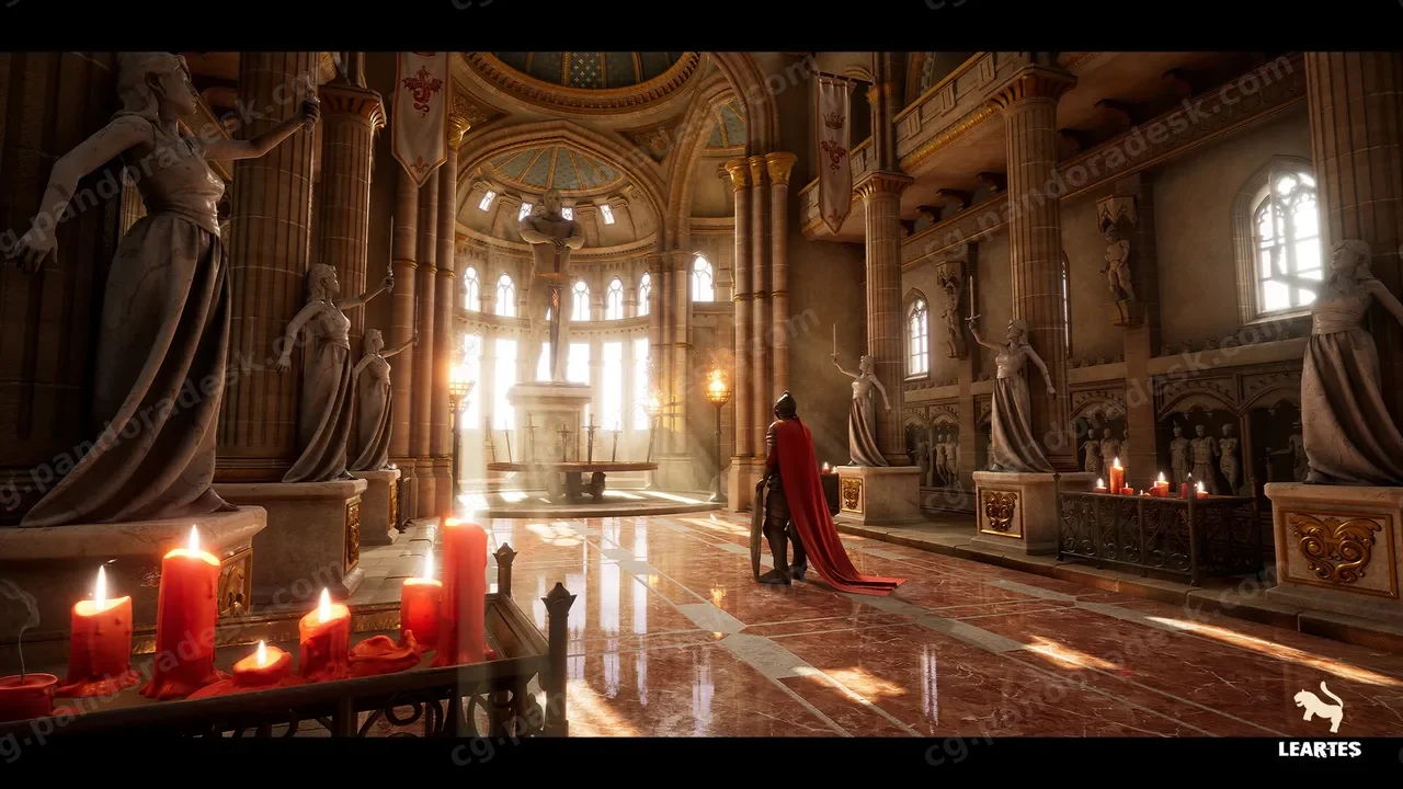 亚瑟王骑士城堡-King Arthur Castle Interior Environment