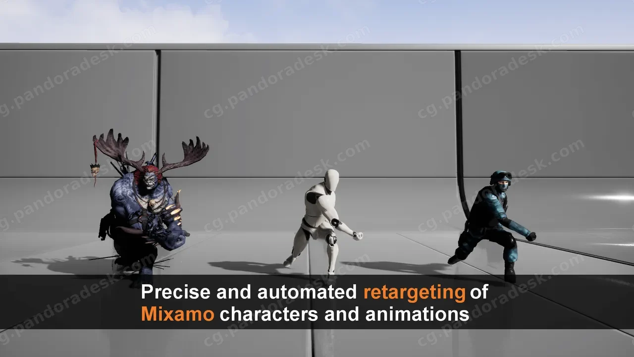 Mixamo动画重定向插件-Mixamo Animation Retargeting 2
