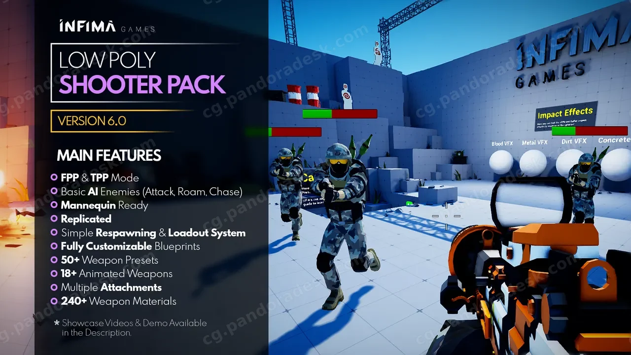 低聚射击套件 - Low Poly Shooter Pack v6.0