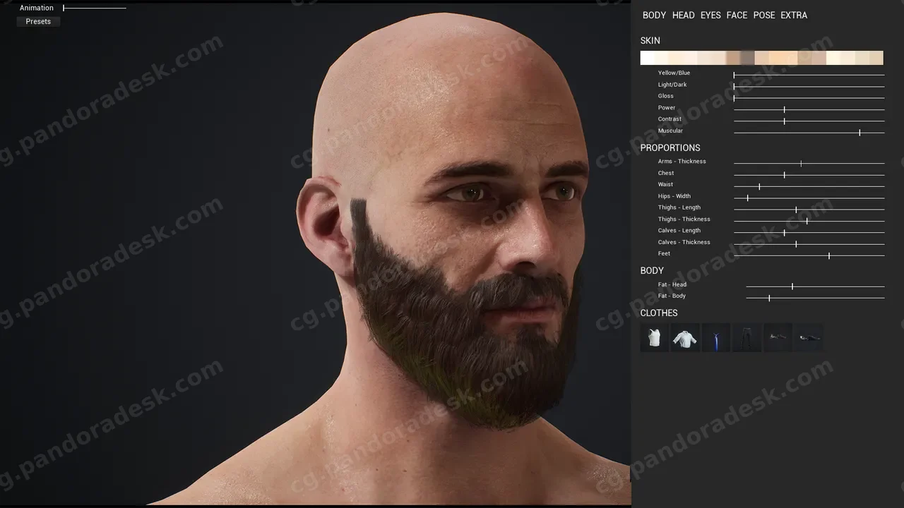 角色定制系统:男 - Character Customization: Male