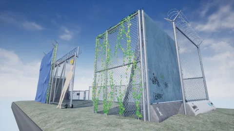 铁网围栏 - PBR Chain Link Fence