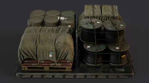写实军事货物箱道具模型 Military Cargo Vol 1