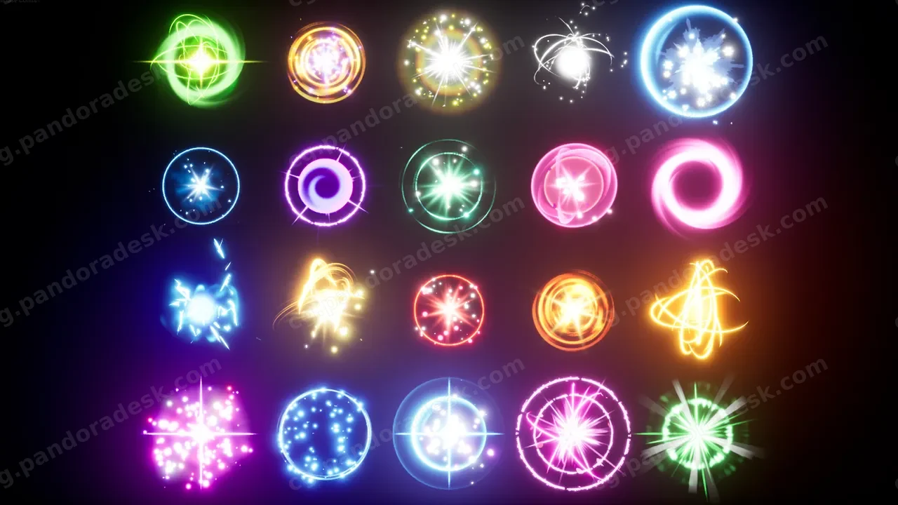 魔法光环特效-Glowing orbs pack