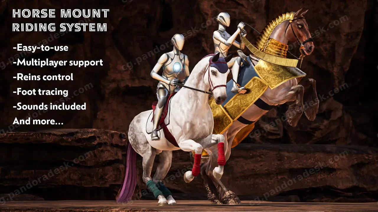 完整的骑马系统:可骑乘的坐骑 - Complete Horse Riding System Rideable Mount