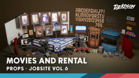 工作现场 第6卷 - 电影与租赁 Jobsite VOL.6 - Movies & Rental (Nanite & Low Poly)