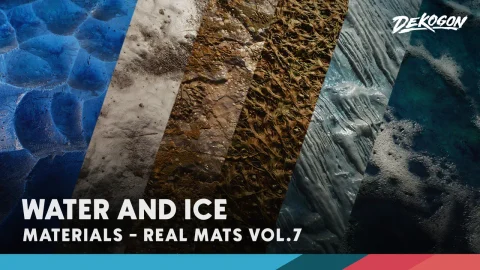 雪冰面材质-Realistic Materials Vol. 7 - Water & Ice (25+ Materials)