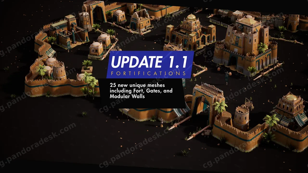 即时战略游戏建筑——沙漠风格 RTS Buildings - Desert