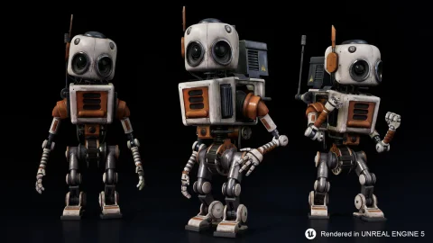 低多边形机器人角色模型 Robot Robbie 01