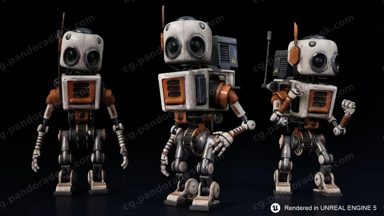低多边形机器人角色模型 Robot Robbie 01