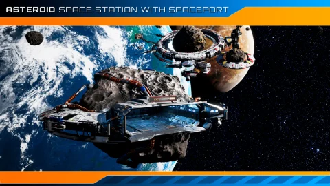 空间站 - 小行星采矿设施 - Space Station - Asteroid Mining Facility