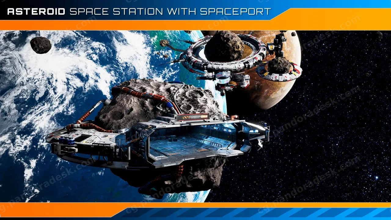 空间站 - 小行星采矿设施 - Space Station - Asteroid Mining Facility