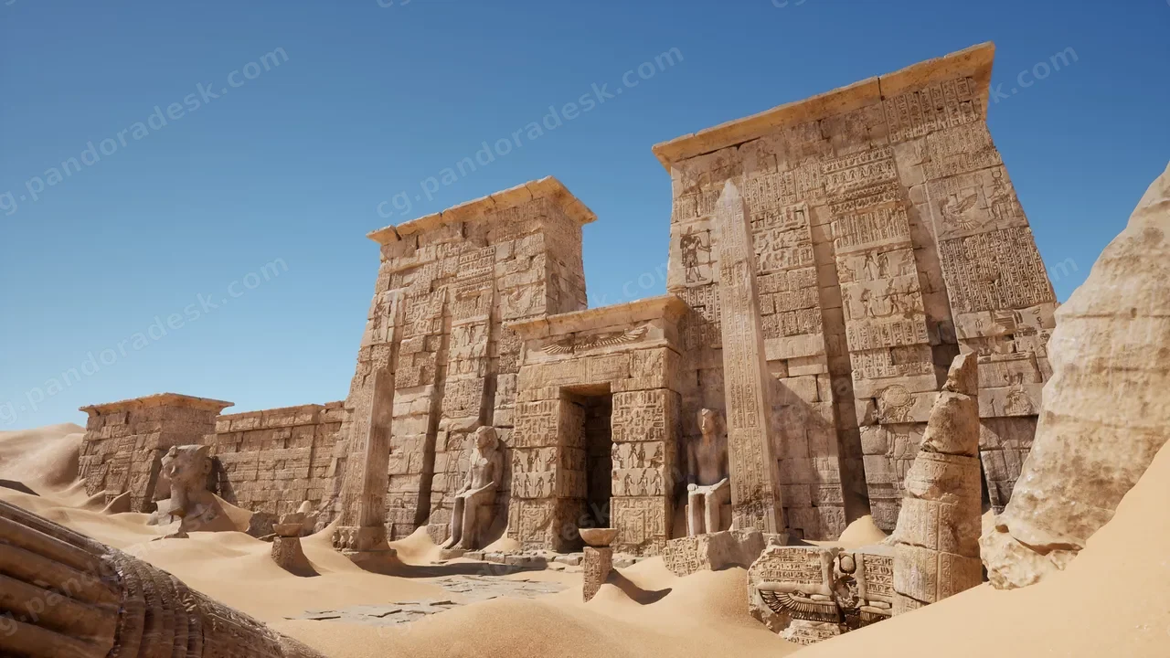 古埃及遗迹废墟-Egypt Ruins Environment