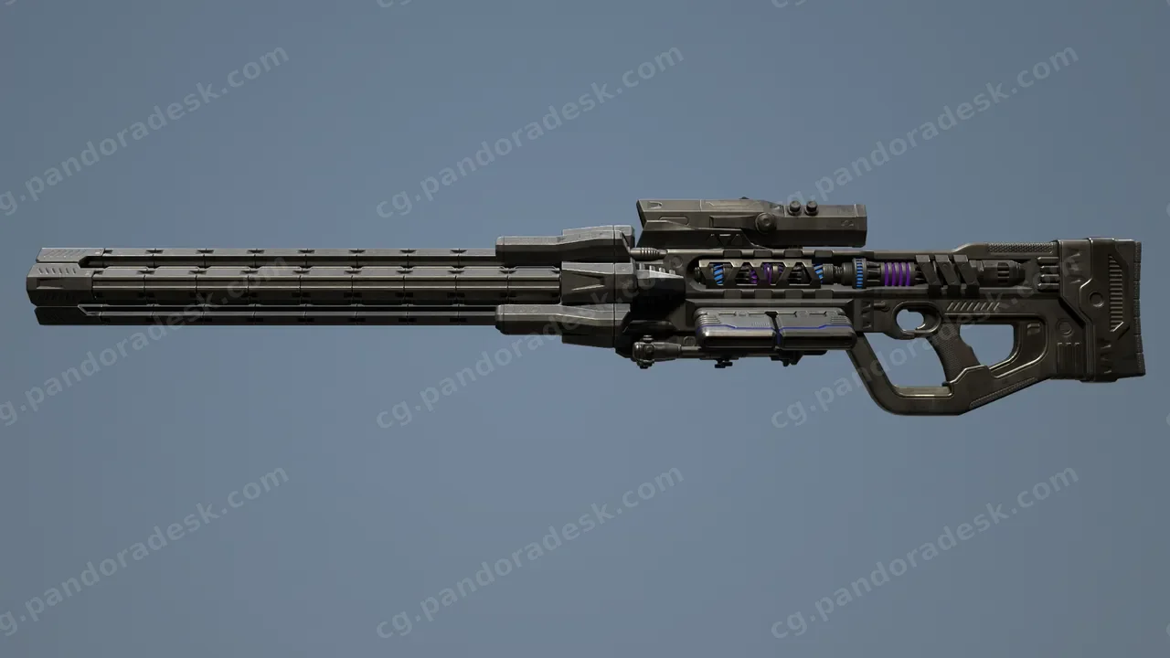虚幻UE5科幻脉冲狙击步枪- Sniper Volt Shock Rifle