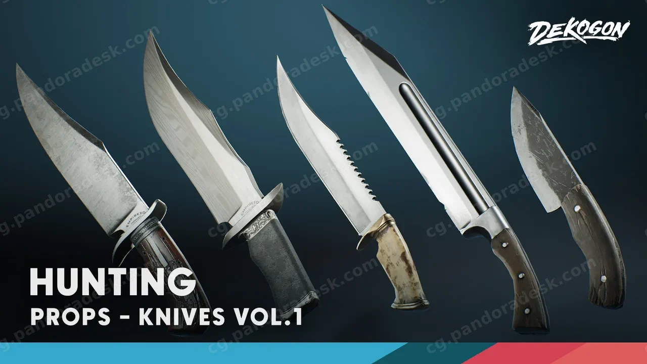 《刀具卷1 - 狩猎(4K纹理第一人称射击战术刀具)》 - Knives VOL.1 - Hunting (4K Textured FPS Tactical Knives)