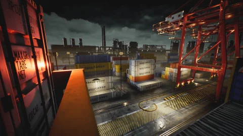 货运码头集装箱-Container Yard Environment Set