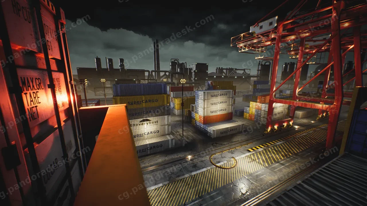 货运码头集装箱-Container Yard Environment Set