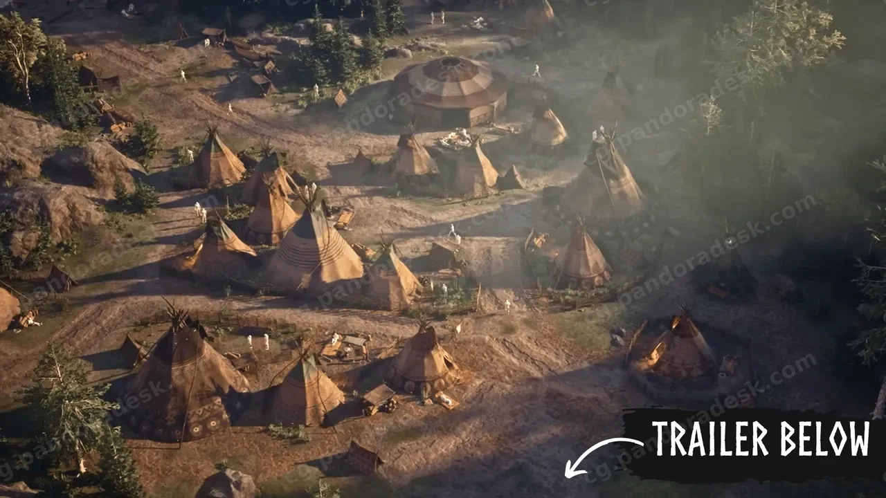 UE5虚幻5 Native American Village Wild West 印第安人村庄场景