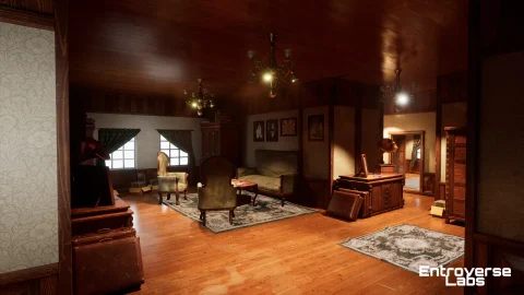 复古公寓模块化室内环境（复古厨房，复古浴室） Vintage Apartment Modular Interior Environment (Vintage kitchen, Vintage Bath)