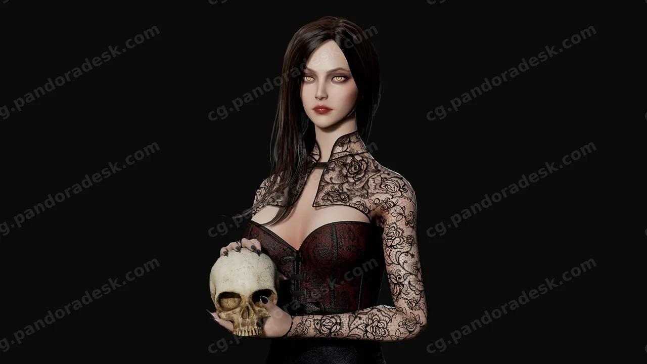 女性吸血鬼性感僵尸模型角色人物 Lady Vamp