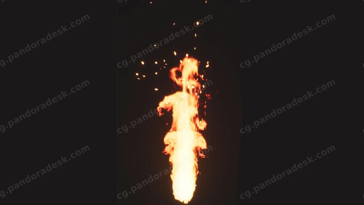 火焰烟雾特效-Looping Fire FX