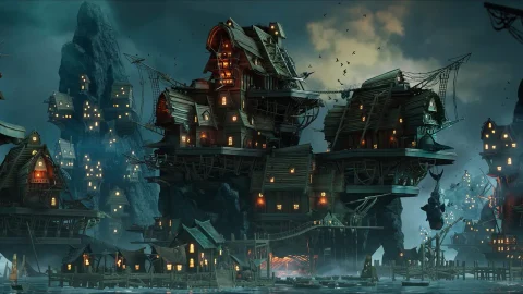 风格化海盗港口城市 - Stylized Pirate Port City Modular (Pirate , Port , City )