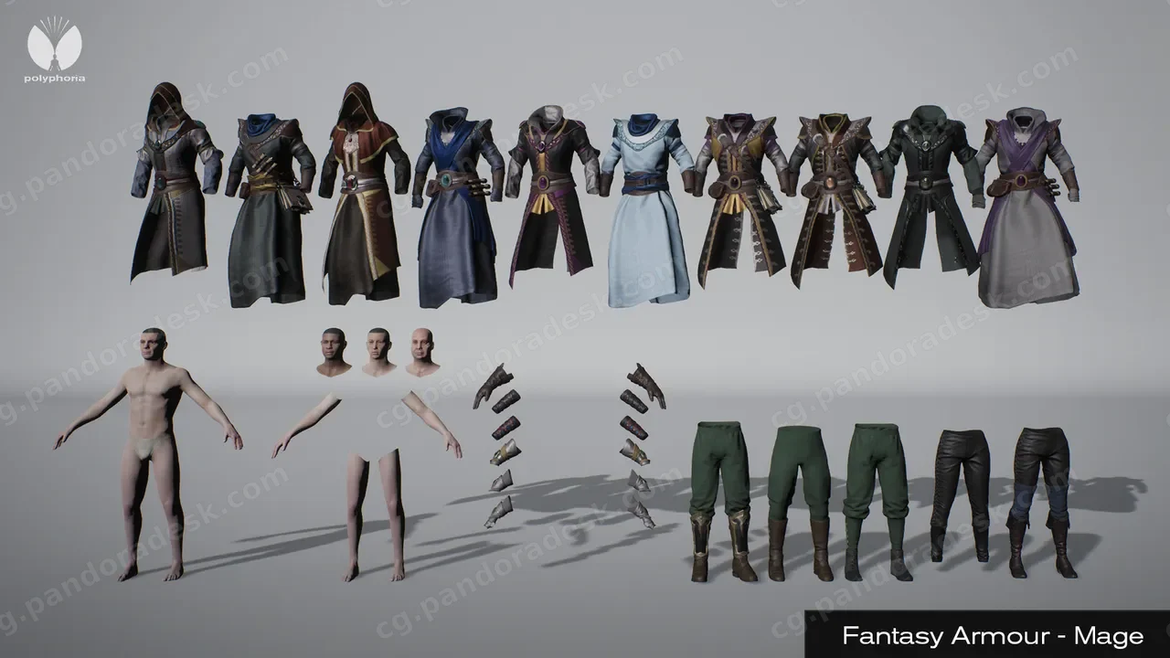 奇幻盔甲 - 施法者 / 法师 / 巫师 / 术士 - 超人类 Fantasy Armour - Caster Mage Sorcerer Wizard - Metahuman