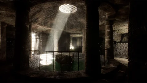 中世纪幻想欧洲地下藏骨场景 Underground Ossuary