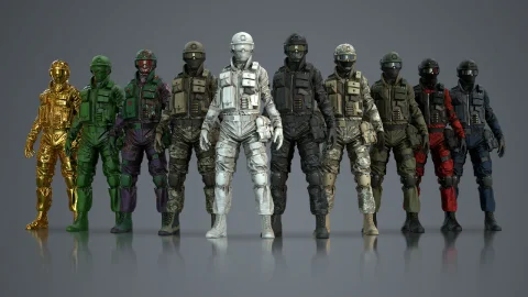 三角洲军事特警部队-Assault Character Pack Remastered