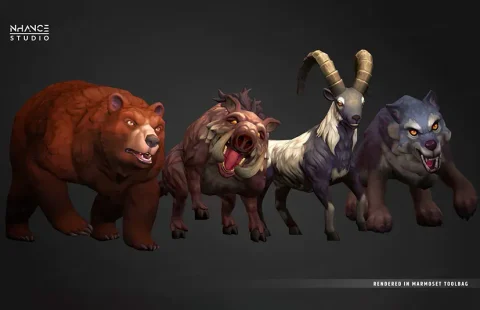 风格化的幻想动物包 - Stylized Fantasy Animals Pack